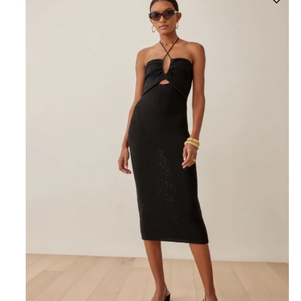 Reformation Venete Dress in Black - Picture 1 of 6